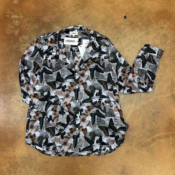 NWT L’agence Tyler Silk Blouse S - Picture 1 of 7